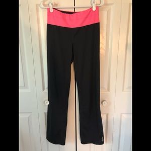 Reebok black and hot pink pants